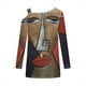 thumbnail image 5 of Camiseta de manga larga estampada con hombros descubiertos vintage a la moda para mujer Fridja czfsfas5842, 5 of 5
