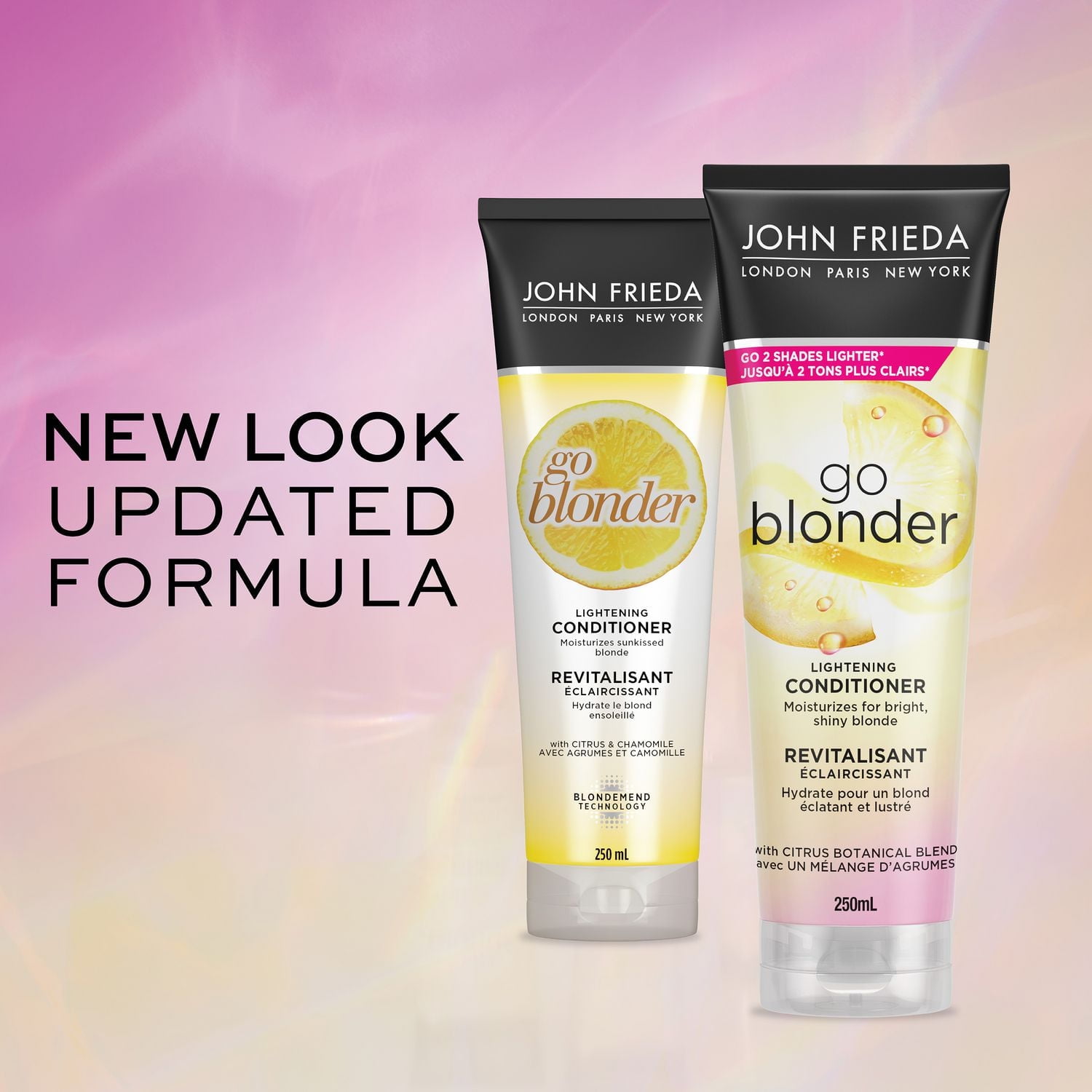 John Frieda Go Blonder Lightening Conditioner for Moisture Restoring and Strengthening Blonde Hair, Lightening Conditioner | 250mL