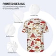 thumbnail image 4 of Balery Cartoon Mushrooms Baseball Jersey for Men Casual Button Down Shirts Short Sleeve Active Team Sports Uniform-Medium, 4 of 9