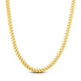 thumbnail image 2 of 7.0mm 14k Yellow Gold Classic Miami Cuban Solid Chain Size 24 inches, 2 of 3