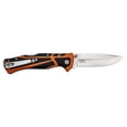thumbnail image 2 of Elk Ridge Outdoors - Manual Folding Knife - Trek, Fine Edge Satin Fiish Drop Point Blade, Orange and Black TPR Handle, Lock Back, Pocket Clip, ER-TKFDR001, Hunting, Camping, Survival, 2 of 3