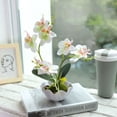 thumbnail image 4 of Reemplazo portátil de plantas falsas decorativas Billuyoard coloridas vívidas maceta Artificial de escritorio decoración blanco, 4 of 6