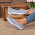thumbnail image 4 of Rokment Womens Orthopedic Walking Running Slip on Sock Shoes Comfortable Knit Arch Support Nonslip Work Nurses Nursing Tennis Sneakers Grey Size 8, 4 of 7