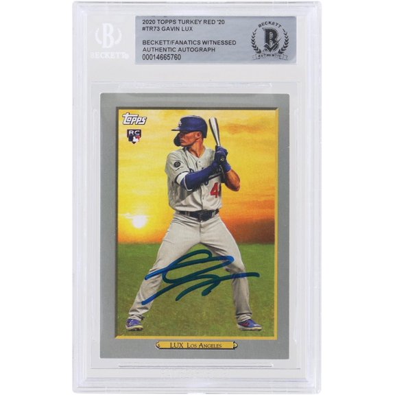 Gavin Lux Los Angeles Dodgers Autographed 2020 Topps Turkey Red #TR-73 Beckett Fanatics Witnessed Authenticated Rookie Card - Fanatics Authentic Certified