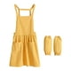 thumbnail image 1 of Delantal para mujer, ropa de cocina, regalo con lazos en la cintura, delantal de catering para Amarillo, 1 of 9