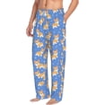 thumbnail image 3 of Kdxio Kawaii Corgi Print Men's Sleep Pajama Pant Lounge Pants with Pockets, 3 of 8