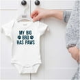 thumbnail image 5 of My Big Brother Has Paws Romper Boys or Girls Infant Baby Brisco Brands NB, 5 of 6