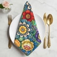 thumbnail image 2 of Boho Colorful Floral Cloth Napkins, Spring Flower Botanical Sunflowers Plant Washable and Reusable Dinner Napkins Set of 6, Table Napkin for Kitchen Party Birthday Wedding Hotel Housewarming 20"x20", 2 of 9