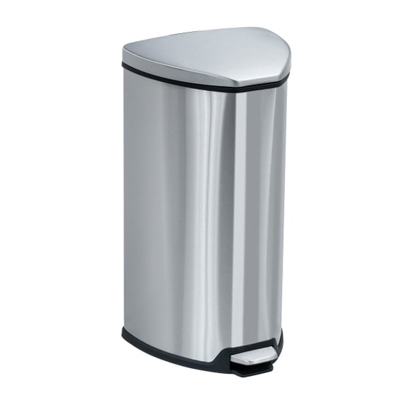 Safco Step On Receptacle Stainless Steel 7 Gallon Trash Can