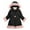Black1, variant on Girl Winter Coats Heavyweight Hooded Puffer Jacket Kid Parka Fleece Snow Outwear