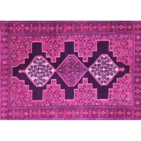 Ahgly Company Indoor Rectangle Persian Pink Traditional Area Rugs, 8' x 12'