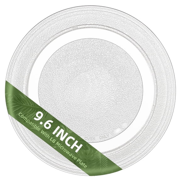 Gemroom 9.6 in Flat-Bottom Microwave Glass Plate for LG Microwave Compatible With Flat-Bottom 9 5/8" LG Microwave Turntable Plate replace part # 3390W1A035A 3390W1A035B 3390W1A035C 3390W1A035D