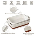 thumbnail image 3 of Malacasa Casserole Bakeware Dish Set for Oven, Ceramic Baking Dish Set, Lasagna Pan Set with Handles, Porcelain Baking Pan Deep, Bakeware for Baking, Cooking, Wedding Gift, Set of 2, 3 of 9