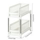 thumbnail image 3 of Organizador Deslizante de 2 Niveles para Bajo del Fregadero, Cajón Extraíble para Gabinete, Estante de Almacenaje de Plástico para Baño Cocina Despensa, Blanco Gris, 37.5x18.5x37cm, 3 of 6