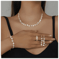 thumbnail image 4 of Kit 4 Pz Joyería Juego De Collar Pulsera Pendientes Y Anillo Dorado, 4 of 5
