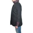 thumbnail image 4 of French Connection Mixed Media Detachable Stand Collar Coat, Black/Burgundy (Medium), 4 of 5
