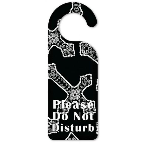 Do Not Disturb Door Knob Hanger Sign - Cross Toss