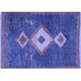 thumbnail image 1 of Ahgly Company Machine Washable Indoor Rectangle Southwestern Blue Country Area Rugs, 7' x 9', 1 of 4