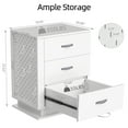 thumbnail image 2 of Ktaxon Nightstand Left Side RGB Bedside Table with Charging Station, Remote Control LED Cabinet for Bedroom, Living Room, White, 2 of 6