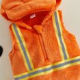 thumbnail image 5 of RUINIXCW Newborn Baby Boy Halloween Firefighter Costume Kids Infant Fall Winter Cosplay Outfit Warm Fleece Sleeveless Hooded Zip Romper Stocking Set, 5 of 10