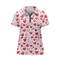 thumbnail image 6 of Whosucclay Hearts Pattern Moisture Wicking Golf Polo Tops, Polyester Polo Shirts Soft Lightweight Athletic Tops for Tennis Outdoor Outdoor Sports Size XX-Large, 6 of 10