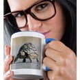thumbnail image 2 of 3dRose, Botswana, Chobe NP, Leopard Tortoise, Savuti Marsh-AF05 PSO0186 - Paul Souders, 15oz Two-Tone Blue Mug, 2 of 7