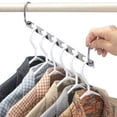 thumbnail image 4 of Organizador Perchas de armario de ropa de metal universales medio toroidales Estantes prácticos (4 piezas), 4 of 8