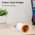 thumbnail image 4 of Probador voltaje Monitor voltímetro Circular AC 50-500V pantalla Digital LED enchufe la UE, 4 of 9