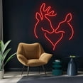 thumbnail image 3 of Handmadetneonsign Couple Deers Neon Sign, Deer Led Sign, Home Decor, Custom Neon Sign, Nursery Deco, 3 of 5
