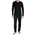 thumbnail image 2 of UNCOVER by SCHIESSER Pijama de Hombre 2 Piezas - largo, Cuello en V, Algodón, estampado Negro XL (X-Large), 2 of 3