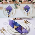 thumbnail image 2 of Modern Purple Blue Cloth Napkins, Abstract Art Gradient Gold Foil Line Washable and Reusable Dinner Napkins Set of 4, Table Napkin for Kitchen Party Birthday Wedding Hotel Housewarming 20"x20", 2 of 8