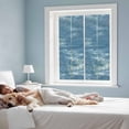thumbnail image 4 of Vintage Blue Window Privacy Film, Modern Abstract Art Ombre Static Cling UV Sun Blocking Tint Film Heat Control Windows Films for Bedroom Bathroom, Window Stickers 17.7"x39.3", 4 of 8