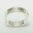 thumbnail image 5 of LBG British Made 9k White Gold Natural Diamond Mens Band Ring - 25 size options - Size 11.25, 5 of 6