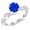 Blue,White, variant on 1.13 Ctw 14K White Gold Round Twisting infinity Diamond Engagement Ring w/ 1 Carat Black Diamond