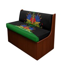 Uorisanigo RV Dinette Cushion Covers Breathable and Dirt-Resistant RV Sofa Seat Cover Stretchable Haitian Logo Print Camper Cushion Cover Booth Seats with 1 Backrest & 1 Bench Covers