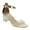 Gold, variant on Nature Breeze See Thru-01 Women's Lucite Chunky Heel Ankle Strap Dress Sandals