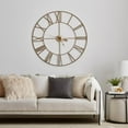 thumbnail image 2 of Bouclair Gold Metal Wall Clock, 2 of 4