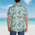 thumbnail image 4 of Susaid Cute Otters Print Short Sleeve Shirts Button Down Casual Shirts Summer Beach Aloha Button Down Short Sleeve for Men ,Large, 4 of 7