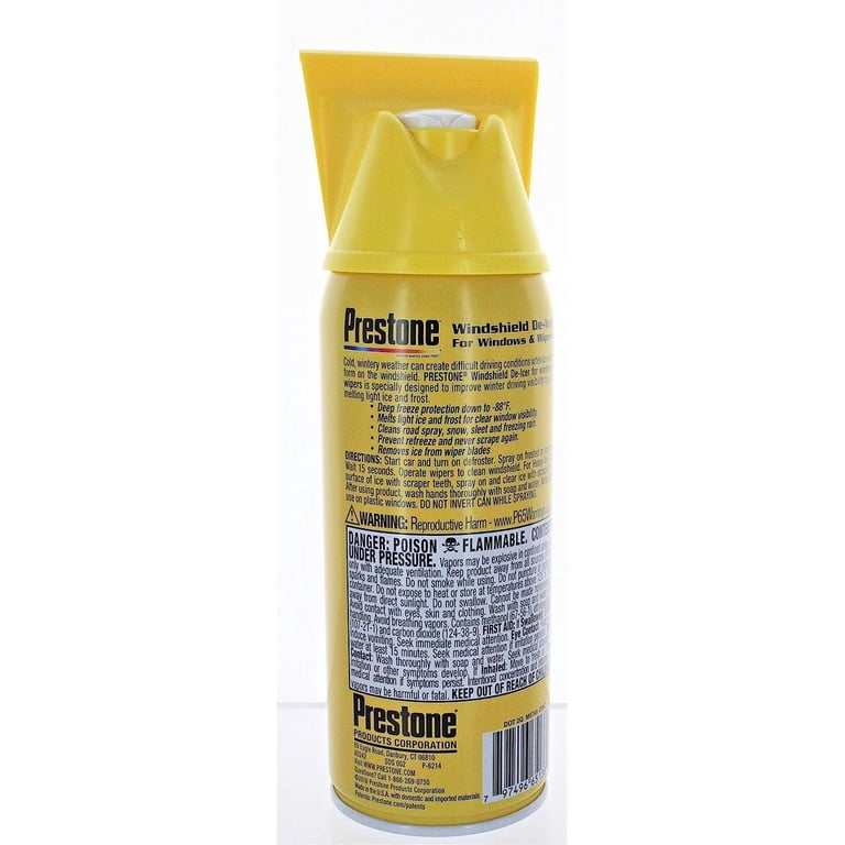 Prestone Windshield De-Icer AS242 - Aerosol Spray - 2 Pack, 11 oz