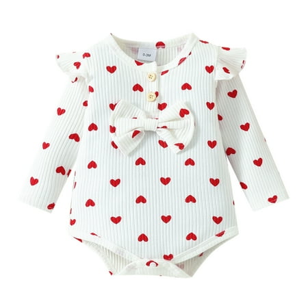 

Preemie Clothes Girl Winter Clothes Baby Onsies Crawl Suit Printed Farty Suit White 3M