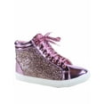 thumbnail image 1 of Sparkle-25 Women's Glitter Metallic Lace Up High Top Flat Fashion Sneaker Shoes, 1 of 2
