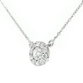 thumbnail image 2 of 9ct White Gold Jewelco London Round 0.28ct Diamond Halo Charm Necklace 18 inch, 2 of 4