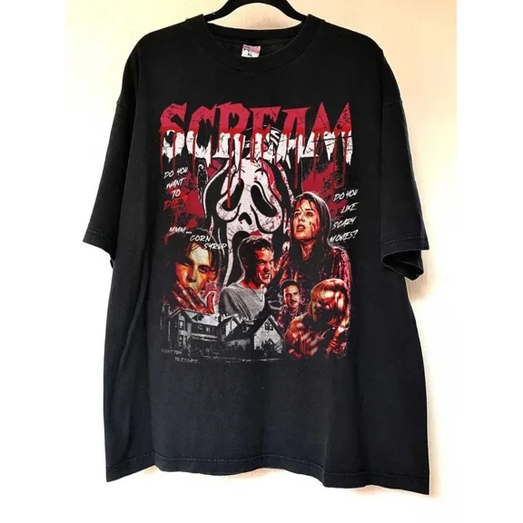 RARE Scream Movie Shirt Movie Graphic T-Shirt, Scream Vintage Halloween Shirt S-5XL