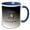 Blue/White, variant on 3drose, Two Turtle Doves Christmas Holiday Greeting, 15oz Mug