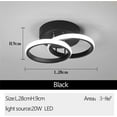 thumbnail image 5 of ADISUN LED Ceiling Light Flush Mount Lights Modern Ceiling Lamp Fixtures Double Rings Lights for Bedroom Kitchen (Cool White) Black, 5 of 5