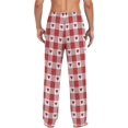 thumbnail image 2 of HPINK-T Red Heart Plaid Checkered Men's Sleep Pajama Pants Sleep Bottoms Pj Lounge Pant Sleepwear, 2 of 7