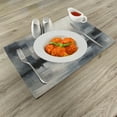thumbnail image 2 of Ambesonne Black and White Place Mats Set of 4, Grunge Modern Art, Standard Size, Eggshell Blue Grey, 2 of 5