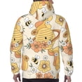 thumbnail image 7 of Lsque Groovy Floral Pattern Casual Men's Hoodie,Hooded Sweatshirt with Kangaroo Pocket,Pullover Hoodie-Large, 7 of 7