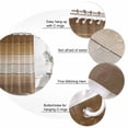 thumbnail image 6 of Brown Beige Waterproof Fabric Shower Curtain,Farmhouse Vintage Gradient Wooden Grain Waterproof Fabric Shower Curtain for Bathroom Curtains Bathtubs Hotel Shower Curtains with 12 Hooks Stall 48x72in, 6 of 8