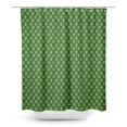 thumbnail image 1 of S4Sassy Green Floral Block Printed Bathroom Curtain Waterproof Shower Drapes-60 x 70 Inch, 1 of 1